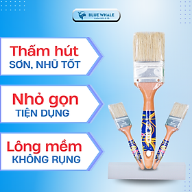 Chổi quét sơn, cọ quét sơn lông mịn xuất xưởng 2 inch 58mm giá rẻ, quét đen lốp ô tô