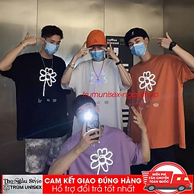 Áo thun unisex form rộng tay lửng nam nữ hàn quốc in Phản Quang Cánh Hoa BTS nhiều màu aothununisex