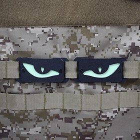 Miếng gắn molle hình đôi mắt phát sáng_Trang trí balo, mũ bảo hiểm, túi