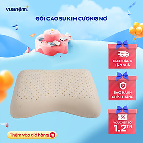 Mua Gối cao su Kim Cương nơ 40x55cm 100% cao su tự nhiên  nhẹ  mềm  êm