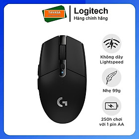 Chuột game không dây Lightspeed Logitech G304 - Cảm biến Hero, 12k DPI, nhẹ, 6 nút lập trình, on-board memory, pin 250h - Hàng chính hãng
