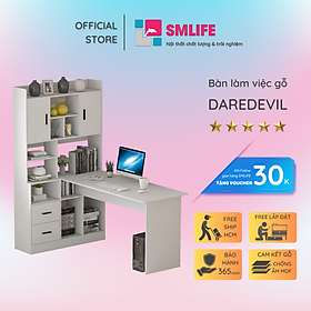 Bàn làm việc cá nhân liền kệ giá sách tiện dụng SMLIFE Daredevil