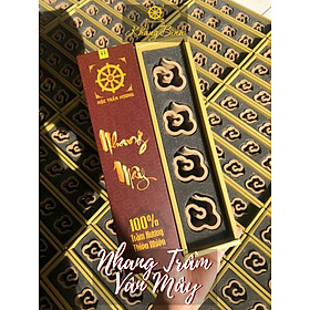 Nhang Trầm Hương Vân Mây Cao Cấp ( 50 Vân Mây / hộp ) - Hương thơm ngọt dịu tự nhiên , Ít Khói , xông trầm thư giãn (60 phút) - Mộc Trầm Hương Khang Bình