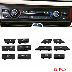 12 Button Key Caps AC Heater Switch Replacement for BMW 5 6 7 F10 F01 F12 61319313923