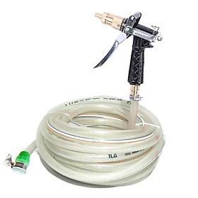 Vòi nước vòi phun nước rửa xe tưới cây tăng áp thông minh + bộ dây bơm nước cao cấp TLG loạI 20m - dây trắng 236498-1