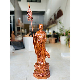 Mua Tượng tôn giả mục kiền liên bồ tát bằng gỗ hương đá kt cao 50×16×15cm
