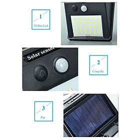 Mua Đèn Năng Lượng Mặt Trời Cảm Biến Chuyển Động Siêu Sáng 30 Led
