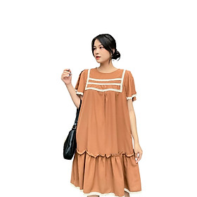 Đầm bầu  Babydoll phối đuôi váy xoè dễ thương DB034 Hinata Nhật Bản