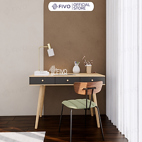 Mua Bàn Làm Việc Gỗ FD02 FIVO Có Hộc Tủ  Dễ Dàng Lắp Ráp  Ngăn Kéo Rộng Rãi Đựng Đồ Kết Hợp Chân Gỗ Chắc Chắn (Mặt hộc đen)