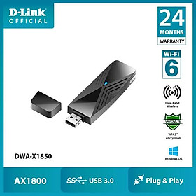 USB Wifi 6 không dây D-Link DWA-X1850 - Hàng Chính Hãng