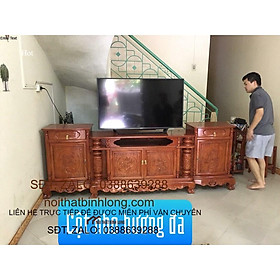 Mua Kệ tivi cột nho gỗ hương đá