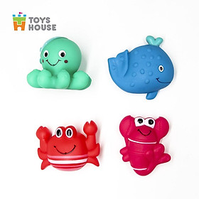 Đồ chơi nhà tắm cho bé-set 4 món hình con cá, quả bóng, sinh vật biển vô cùng dễ thương Toys House, hàng chính hãng