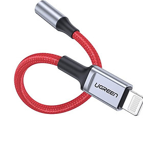 Mua Cáp lightning sang 3.5mm 7cm có chipset MFI màu đỏ Ugreen 70507 US322 Hàng Chính Hãng