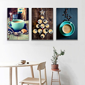 Set 3 tranh Canvas quán cà phê 40x60 cm