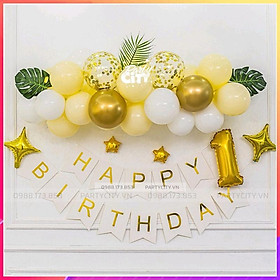 Mua Set bóng sinh nhật  thôi nôi cho bé trai bé gái PartyCityvn PC025 màu xanh dương kèm phụ kiện