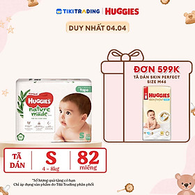 Tã Dán Siêu Cao Cấp Huggies Platinum Naturemade S82 (82 Miếng)