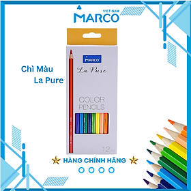 Hình ảnh Bút Chì Tô 12 Màu La Pure (Hộp Giấy) - Marco 8550-12CB