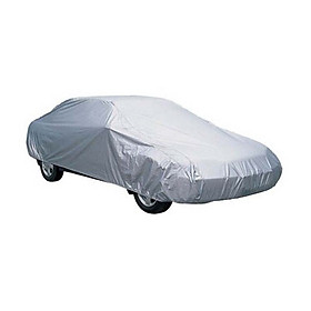 Bạt phủ xe hơi, áo trùm che phủ xe hơi 4 chỗ, 2 lớp chống nóng, mưa, xước sơn ( Trắng Bạc )