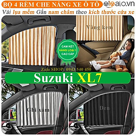 Rèm che nắng xe Suzuki XL7 Vải Lụa Cao Cấp Gắn Nam Châm Keo 3M