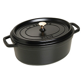 Nồi gang oval Staub đen 31cm