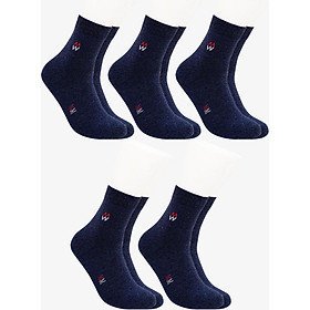 Combo 5 đôi tất nam vớ nam Cổ Dài Cao Cấp MRM FASHION ( Xanh Navy)