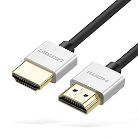 Ugreen UG30478HD117TK 2M màu Bạc Cáp tín hiệu HDMI chuẩn 2.0 sợi siêu nhỏ cao cấp - HÀNG CHÍNH HÃNG