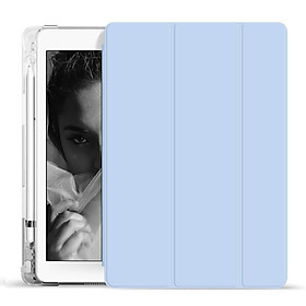 Bao da ipad Trong mờ đẹp đa màu sắc 10.2/10.5/9.7 2020/2019/2018 pro air3 air2 air1 mini5 mini 4 gen 8 7 6 5 4Chức năng đánh thức và ngủ tự động với khay đựng bút