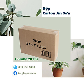Combo 20 Hộp Bìa Carton Hộp Bìa Gói Hàng Ship Cod Dày Dặn KT 31x8x22.5cm