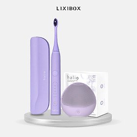 Combo Bàn chải điện Halio Sonic Toothbrush PRO Periwinkle Và Máy Rửa Mặt Cho Da Nhạy Cảm Purple Rain