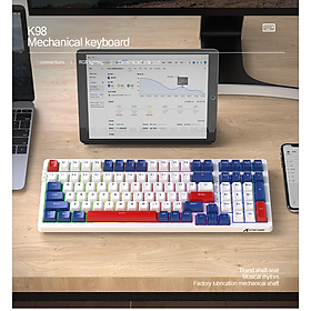 Mua Bàn phím cơ CÓ DÂY Attack Shark K98RGB sử dụng Yellow Switch có hotswap với thiết kế phím full size 100 phím kèm theo 18 chế độ led RGB cực đẹp - Hàng Chính Hãng