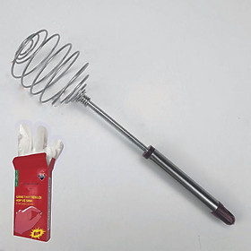 Combo 2 dụng cụ đánh trứng GL0020 chất liệu INOX. Tặng 30 găng tay nilon nhà bếp vệ sinh tiên dụng