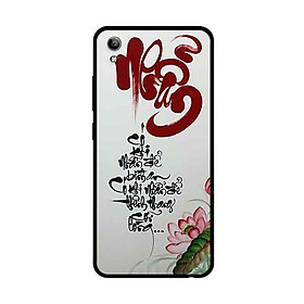 Ốp Lưng Dành Cho Vivo Y91C mẫu Thư Pháp NHẪN Nền Vàng - Hàng Chính Hãng