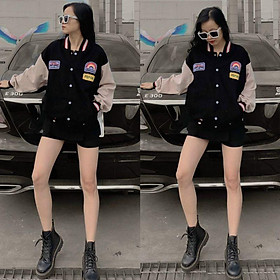 Áo khoác bomber unisex chất nhung form rộng Thêu Deep End phong cách ulzzang Anamy