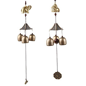 3PCS Chinese Bell Lucky Feng Shui Charm Wind Chime Bell Garden Decor