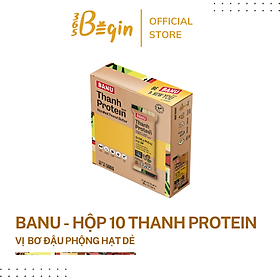 Banu - thanh protein - bơ hạt dẻ đậu phộng - hộp