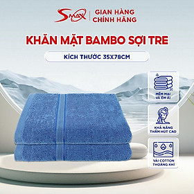 Khăn Gội Sợi Tre Bamboo Mềm Mại, Siêu Thấm Hút, Không Phai Màu Kích Thước 35cmx78cm 125g