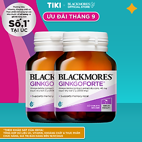 Combo 2 Lọ 40 Viên Uống Hỗ Trợ Tuần Hoàn Máu Não Blackmores Ginkgoforte