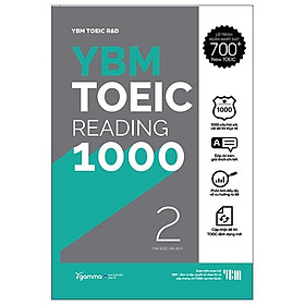 YBM Toeic Reading 1000 – Vol 2 (Tái Bản)