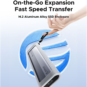 Mua Hộp Đựng ổ cứng SSD ORICO M.2 Dual NVME+SATA TypeC - Tốc độ 10Gbps ORICO  AXM2S-G2-V1-GY-BP - Hàng Chính Hãng