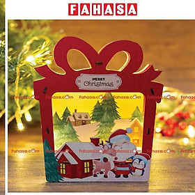 Đèn Gỗ Trang Trí Giáng Sinh - Bách Mộc - Hộp Quà Cây Thông