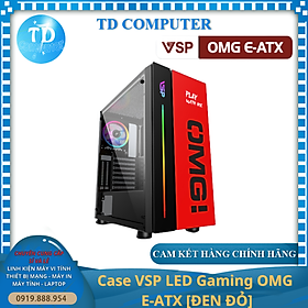 Mua Vỏ máy tính Case VSP OMG  ĐEN ĐỎ  ~ Gaming LED E-ATX - Hàng chính hãng TECH VISION phân phối