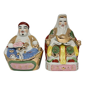 Tượng Thổ Địa Và Thần Tài Vàng PT0054 (7inch)