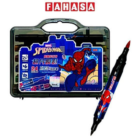 Bộ 24 Màu Acrylic Marker Spiderman - 12 Cây x 2 Đầu - iiGEN YZ310127