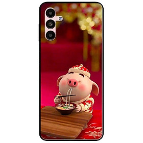 Ốp lưng dành cho samsung a13 5g - samsung a33 5g mẫu heo ăn nền đỏ