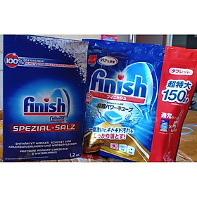 Viên rửa bát Finish 150 viên + Muối rửa bát Finish 1