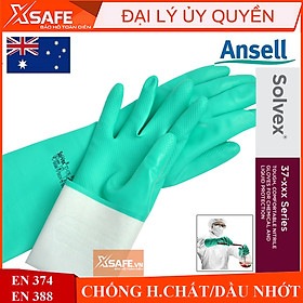 Mua Găng tay chống hóa chất Ansell 37-176 cấu tạo nitrile - chống hóa chất - axit - dầu nhớt - thấm hút mồ hôi tốt