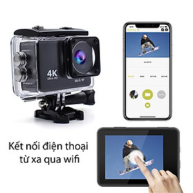 Camera F30 thể thao 4K Ultral HD wifi gắn mũ nón bảo hiểm, chống rung, chống nước, kết nối với điện thoại