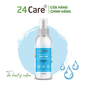 Xịt nhà tắm tinh dầu 24CARE 50m/100ml/250ml - Xịt lau chùi bồn rửa tay, kính - Khử mùi hôi sàn, không khí.