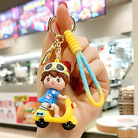 Móc Khóa Cặp Đôi Lái Xe Dây Treo Key Chain Đeo Ba lô Cặp Táp Túi Xách_ Hàng Chính Hãng