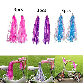 9pairs Child Bike Handlebar Streamers Blingbiling Shining Tricycle Tassels Girls Boys Bicycle Handle Bar Grips Decoration Decor Accessories